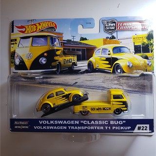 hotwheels team transport Volkswagen classic bug T1 pickup