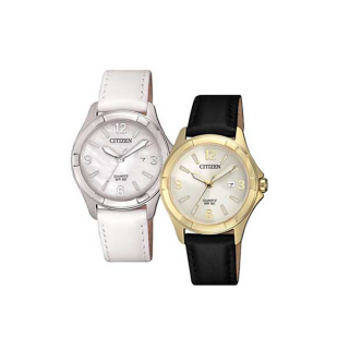 CITIZEN EU6080-07D / EU6082-01A Leather Lady Watch Quartz (นาฬิกาผู้หญิงระบบถ่าน)