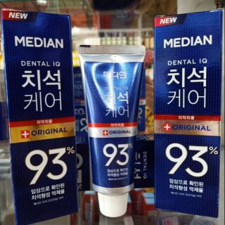 🍭🍭 MEDIAN DENTAL IQ Tartar Care toothpaste 93% 90 g.

#Original Plaque Care (สีน้ำเงิน)

💞💞