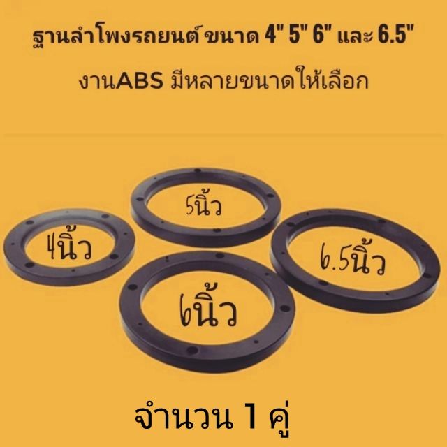 ฐานลำโพงรถยนต์​ งาน ไม้อัด และ พลาสติด abs ขนาด​ 4นิ้ว​ 5นิ้ว​ 6นิ้ว​ และ​6.5​นิ้ว​