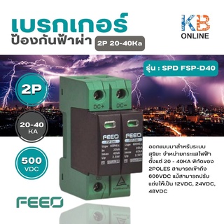 กันฟ้าผ่า SPD FSP-D40 2P 20-40kA 500VDC FEEO