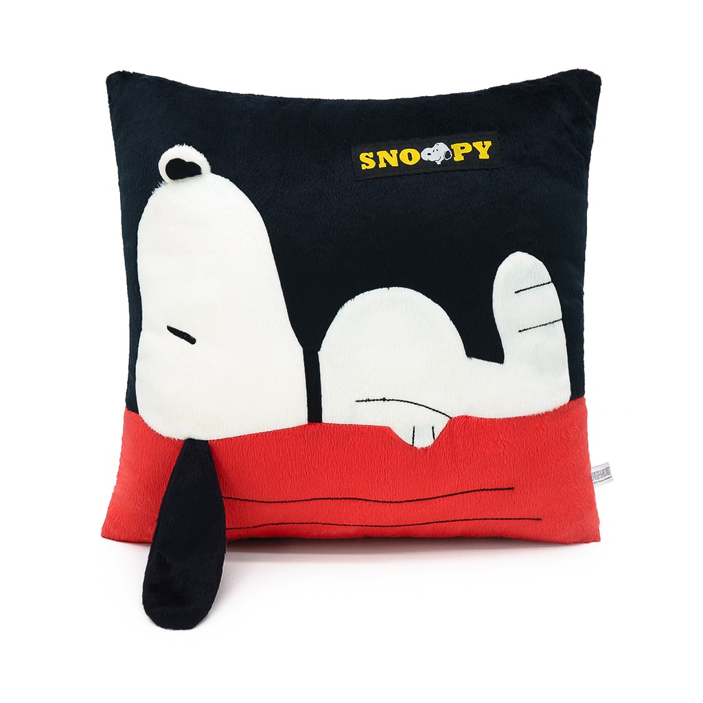 Snoopy ลิขสิทธิ์แท้ ตุ๊กตา หมอน สี่เหลี่ยม Snoopy สนูปปี้ : The Peanuts Movie