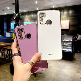 เคส Vivo Y50 Y30 Y17 Y15 Y12 Y20 Y20S Y20Sg Y12S soft case Y50 case electroplateY30 case Y50 เคสโทรศัพท์เคลือบด้วยไฟฟ้า