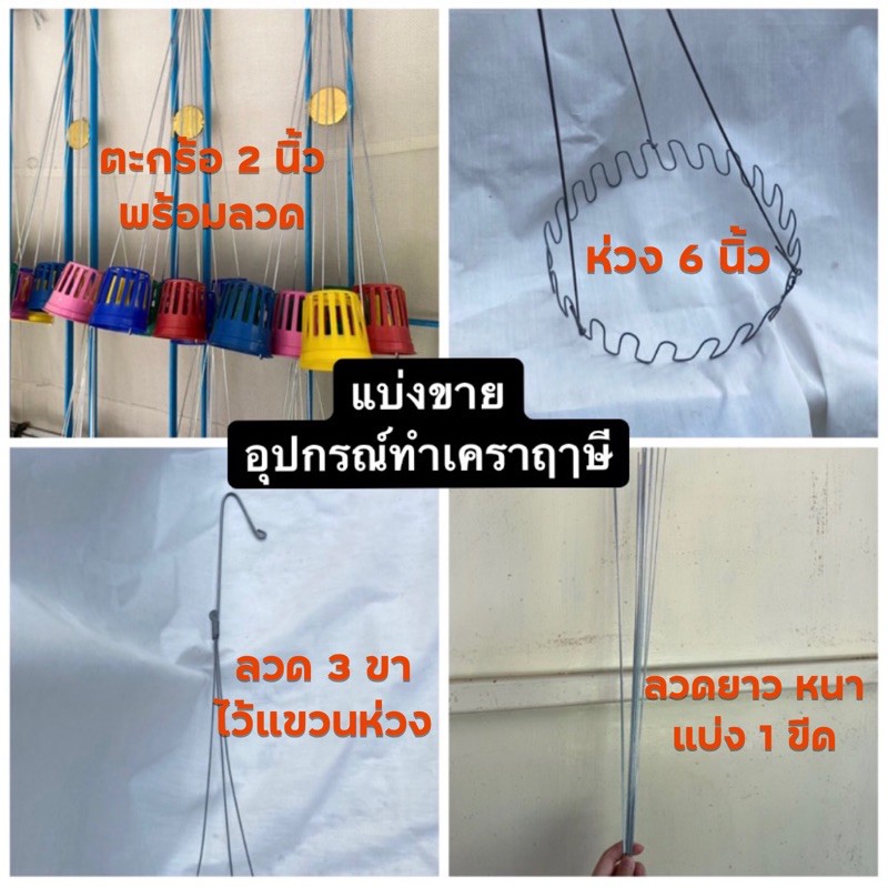 แบ่งขาย! ลวดสามขา ลวดวงกลม ห่วงมงกุฏ6นิ้ว 10นิ้ว ตะกร้อ2นิ้ว กระถางกล้วยไม้ อุปกรณ์ทำเคราฤาษี เกรดพรีเมี่ยม ไม่เป็นสนิม