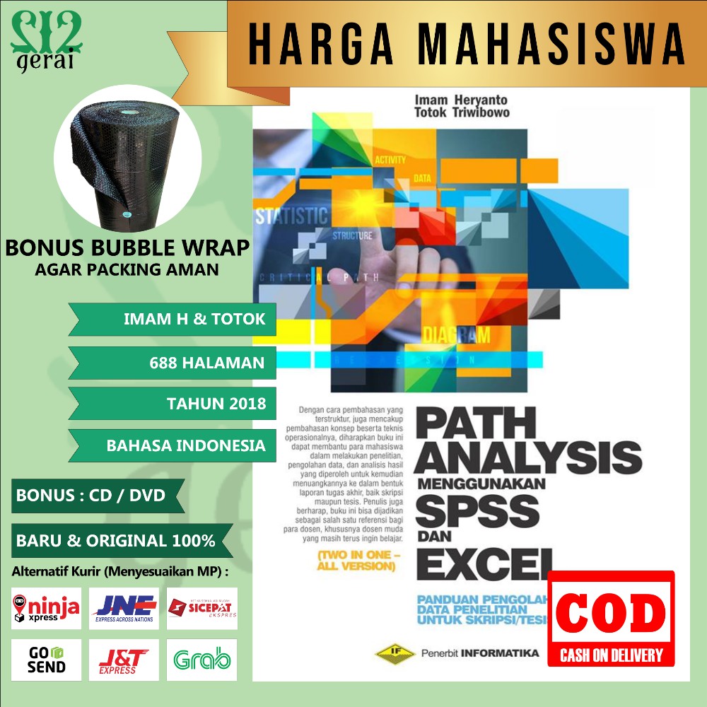 เส้นทาง ANALYSIS BOOK USING SPSS และ EXCEL IMAM HERYANTO ราคานักเรียน