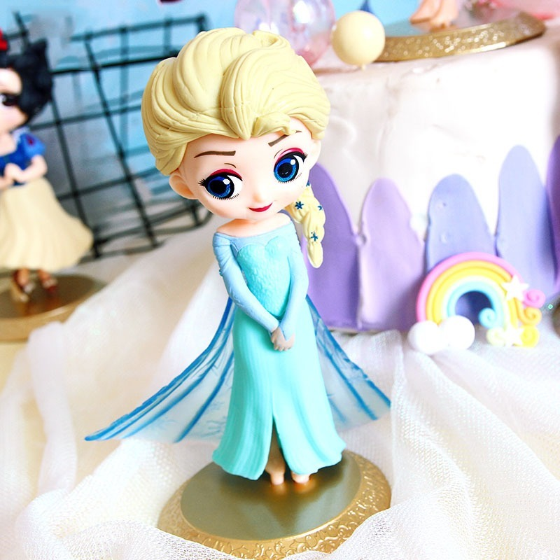 Princess Cake Topper พลาสติกแช่แข็งการ์ตูนอุปกรณ์ตกแต่งงานปาร์ตี้ของเล่นเด็กสาวเค้ก Toppers - รูปที่ 6