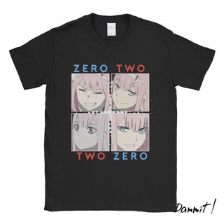 ผ้าฝ้ายคอกลมเสื้อยืด ลาย Darling In the Franxx Faces Dammit90sfrom S-4XL