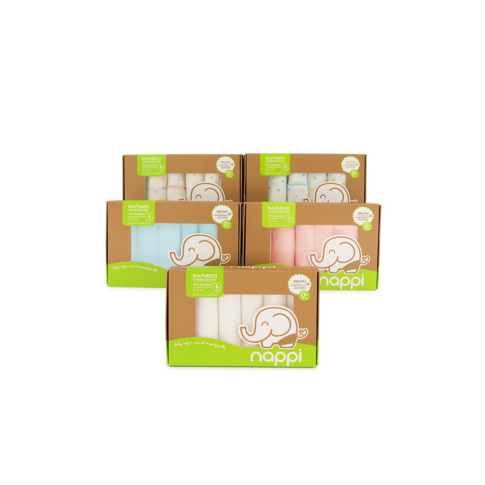 ผ้าเช็ดหน้าสาลูใยไผ่ Nappi ของใช้เตรียมคลอด