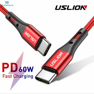 Gs Uslion Usb Type C To Usb C Pd 60 W ที่ชาร์จอย่างรวดเร็ว 3 . 0 Usb - C Macbook Samsung