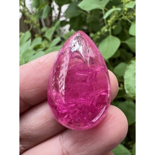 synthetic pink sapphire 30x20mm weight 65 carats