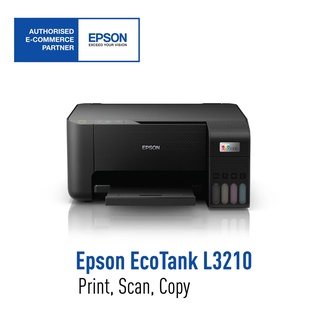 Epson L3210 PRINTER INKJET ALL-IN-ONE  ปริ้นเตอร์แท็งค์แท้ + หมึก 4 สี แท้