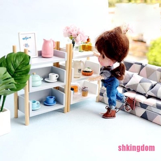 ( Ashk ) ชั้นวางหนังสือขนาดเล็ก 1 : 12 สําหรับบ้านตุ๊กตา