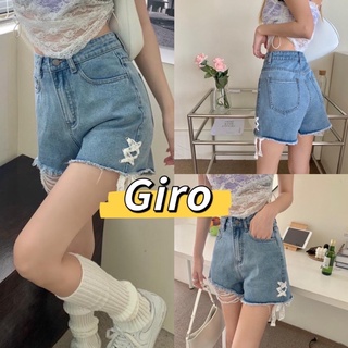 Giro💙พร้อมส่ง 💙ขาสั้น งานลูกไม้เย็บข้าง มาใหม่ เอาใจวัยรุ่นสายแบ้ว No.A926