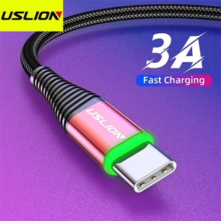 💎USLION ซัมซุง สายชาจ สายชาร์จเร็ว สายชาตแบต สายชาร์ท สายชาร์จType-C USLION 3A LED USB Type C FAST CHARGE