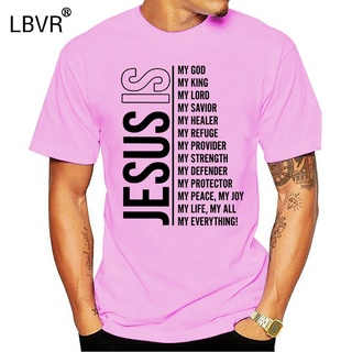 เสื้อยืด พิมพ์ลาย Jesus Is My God King Lord Savior Healer Refuge สําหรับผู้ชายS-5XL