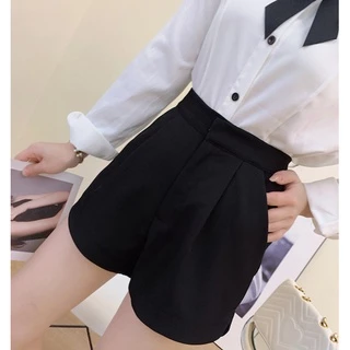 Cicishop(230)กางเกงขาสั้น ตะขอหน้า มีกระเป๋า สไตล์ มินิมอล ใส่วันชิลๆชิคๆ