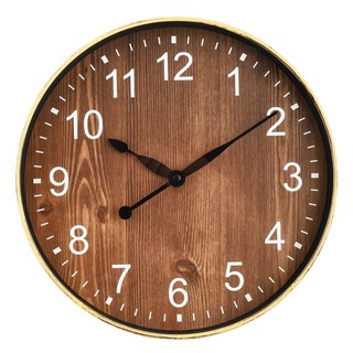 clock WALL CLOCK HOUT 12" BROWN HLS Home decoration Home &amp; Furniture นาฬิกา นาฬิกาแขวน HOME LIVING STYLE HOUT 12 นิ้ว สี