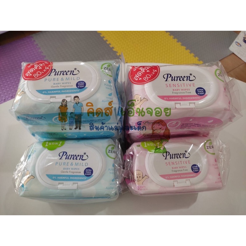 Pureen ผ้าเปียกสูตรอ่อนโยนใช้ได้ตั้งแต่แรกเกิด