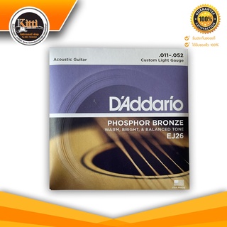 สายกีตาร์โปร่ง D’Addario EJ26 เบอร์ 11