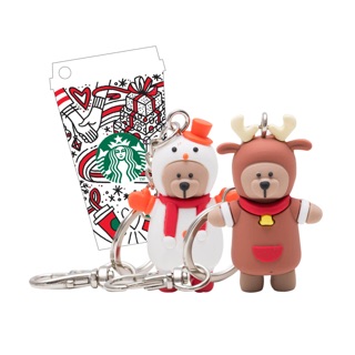 *พร้อมส่ง* 7 ธันวาคม Christmas Barista Keychain Set : Dear and Snowman