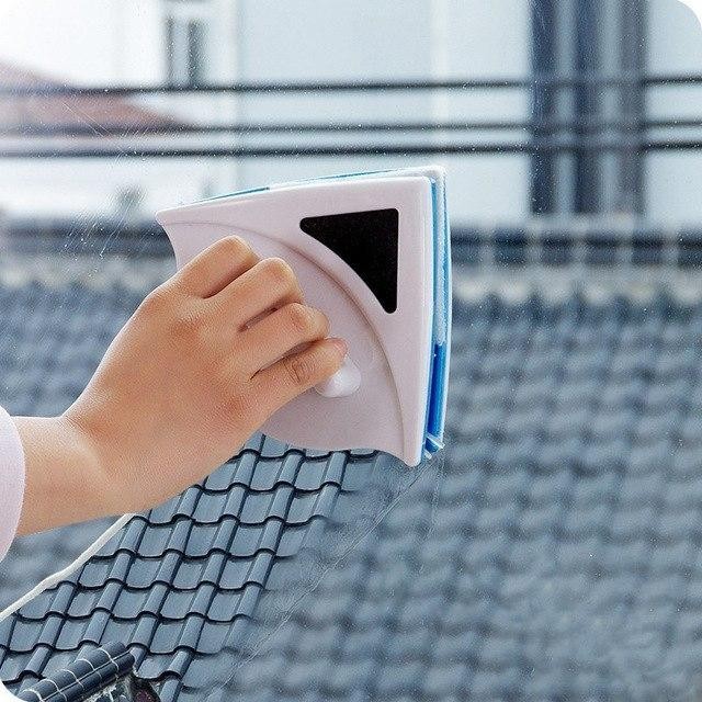 Superhomeshop อุปกรณ์เช็ดกระจก GLASS CLEAN อุปกรณ์เช็ดกระจกพร้อมกัน 2 ด้านแบบแม่เหล็ก รุ่น LX-A-008-