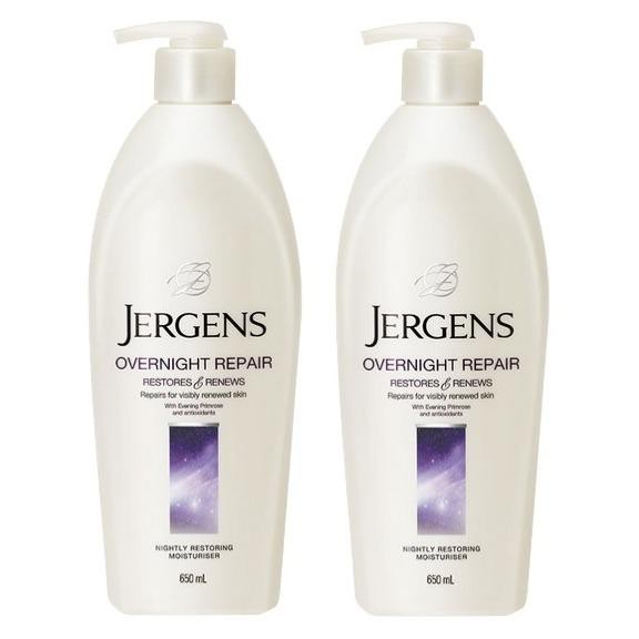 เจอร์เก้น โลชั่นทาผิว บอดี้โลชั่น โลชั่นบำรุงผิวกาย สูตร Overnight Repair ขนาด 650 มล. Jergens x 2 ข