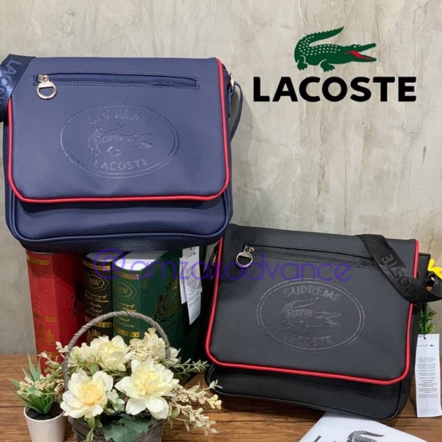 Supreme x Lacoste messenger bag à¸£à¸¸à¹ˆà¸™à¹ƒà¸«à¸¡à¹ˆà¸Šà¸™à¸Šà¹‰à