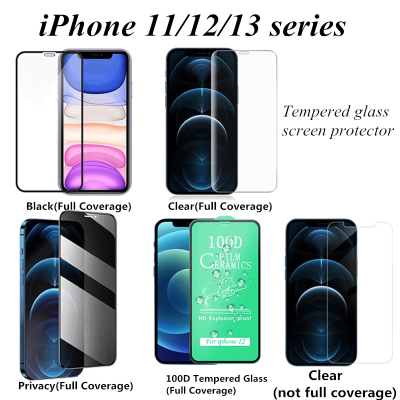 Iphone 13 pro MaxกระจกนิรภัยIphone 15 14 13 12 11 pro mini Full Coverage Softเซรามิคความเป็นส่วนตัวป้องกันหน้าจอกันกระแทกA