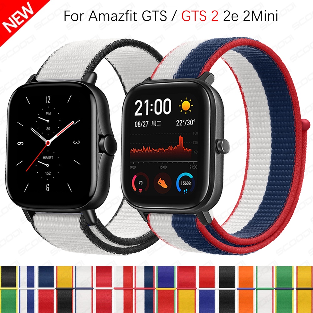 สายนาฬิกาข้อมือไนล่อนสําหรับ Huami Amazfit GTS 4 / GTS 3 / GTS 2 2e 2mini /GTS 4 Mini / GTS