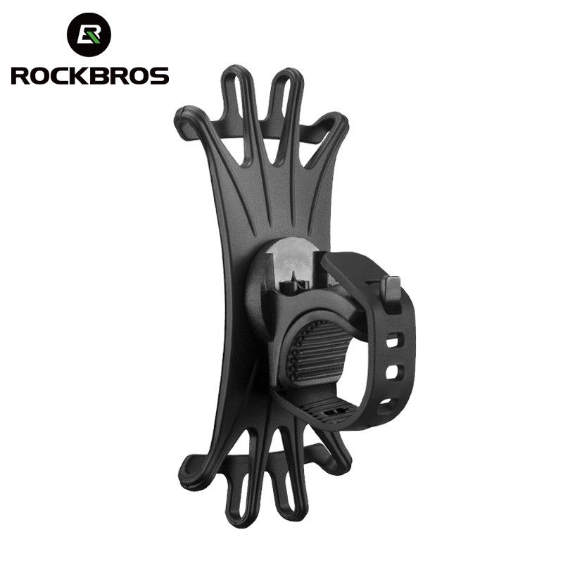 【TH Delivery】ROCKBROS ขาตั้งโทรศัพท์มือถือ ซิลิโคน แบบยืดหยุ่น ปรับได้ สําหรับติดแฮนด์รถจักรยาน