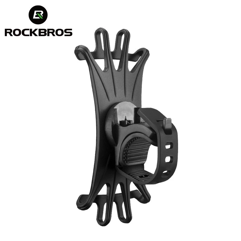 【TH Delivery】ROCKBROS ขาตั้งโทรศัพท์มือถือ ซิลิโคน แบบยืดหยุ่น ปรับได้ สําหรับติดแฮนด์รถจักรยาน