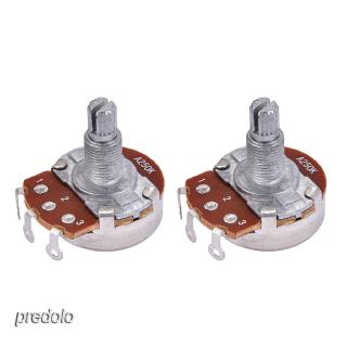 2pcs A250K โพเทนชิโอมิเตอร์ความยาว 18 มิลลิเมตร  A250K Taper Potentiometer Pot Alpha 18mm Split Shaft for Electric Guitar