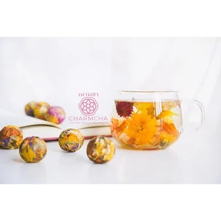 ชาดอกไม้ลูกบอล🌱และชาดอกไม้บาน สินค้ามาใหม่!!! มีหลายชนิดดอกไม้ให้เลือก Flower Tea Ball 🌱⚽️ charmcha ฌามชา ชาบอล