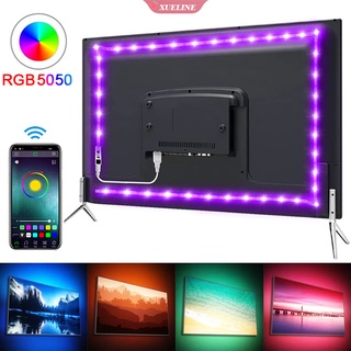 แถบไฟ Led RGB 5050 ริบบิ้นยืดหยุ่น แถบไฟ Led RGB ไดโอด DC 12V บลูทูธ ไฟคริสต์มาส