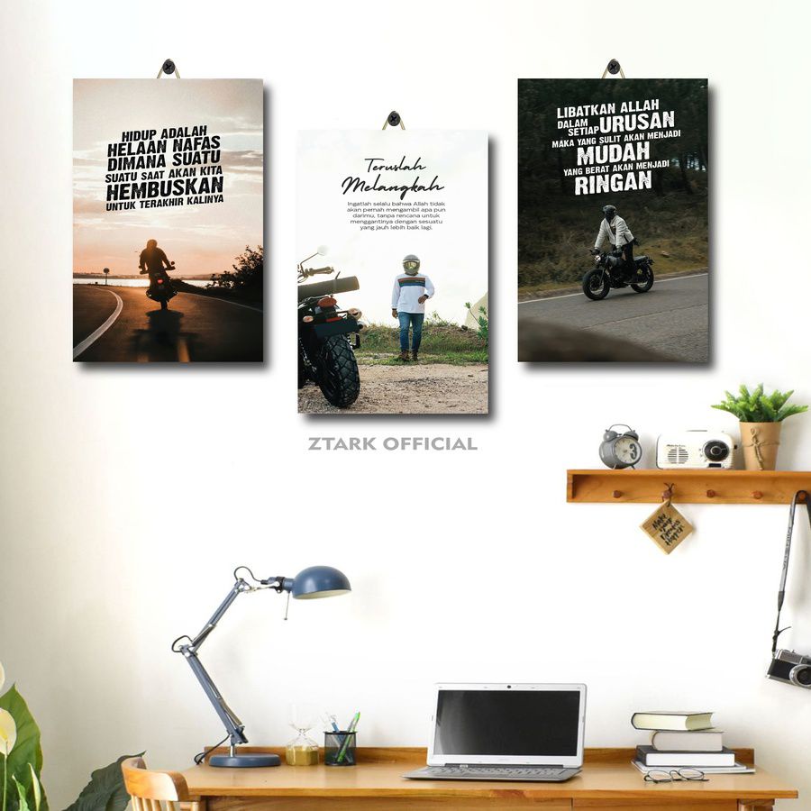 21-31 โปสเตอร์ห้อง WORDS OF TRAIL MOTORCYCLE QUOTES 20X30 GKVXR/OO3WC / CLASSIC OLD MOTORCYCLE QUOTE