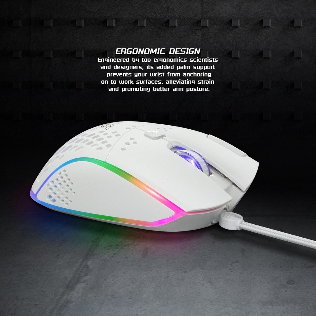 เมาส์มาโคร NUBWO X42 SOLAKA RGB Mouse Macro เมาส์เกมมิ่ง ประกันศูนย์ 2 ปี