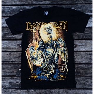 เสื้อยืดผ้าฝ้าย แขนสั้น พิมพ์ลาย NTS IRON MAIDEN BRITISH 15R239 สําหรับผู้ชาย และผู้หญิงS-3XL