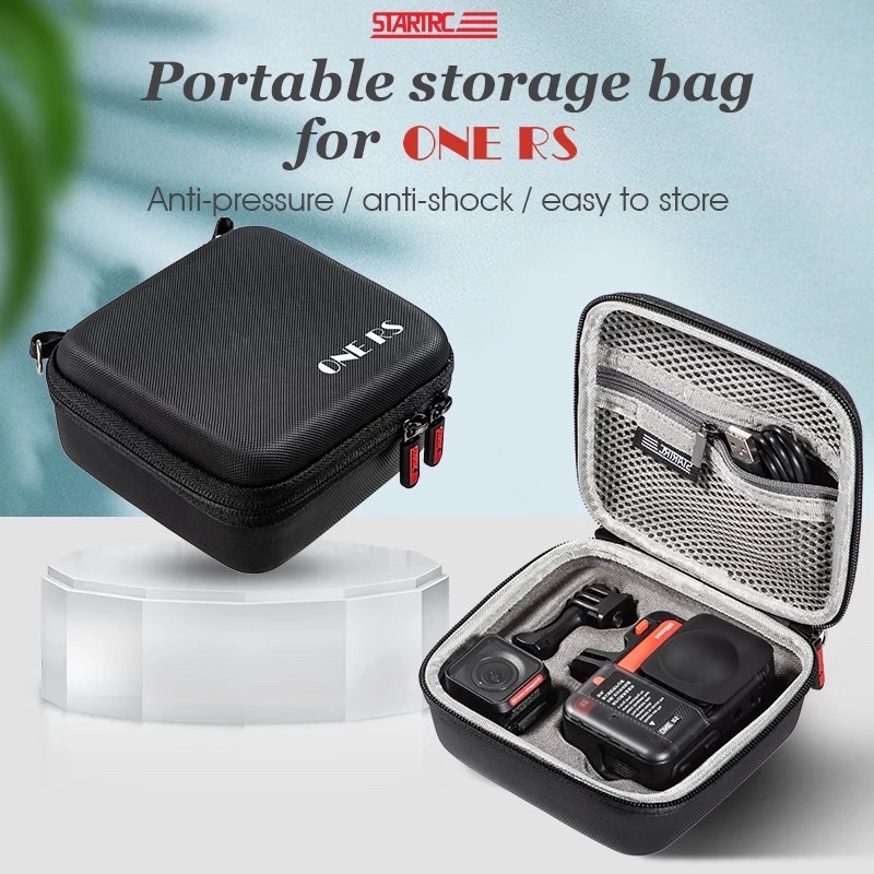 STARTRC Insta360 ONE RS Carrying Case PU Waterproof Bag for Insta360 ONE RS Accessories Handbag