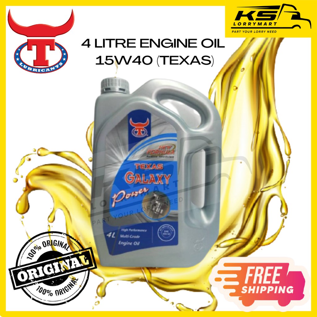 KS 4 LITRE ENGINE OIL/MOTOR OIL/MINYAK HITAM 15W40 (TEXAS)