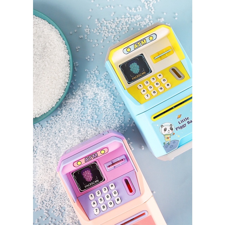 ออมสิน ATM กระปุกออมสิน มีดนตรีมีรหัส ตู้เซฟสามารถดูดแบงค์และสามารถหยอดเหรียญได้ - รูปที่ 2