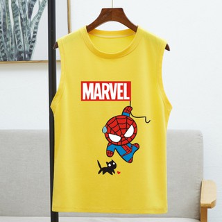 ฤดูร้อน  อินเทรนด์ที่สุด  Marvel  ภาพการ์ตูน  คอกลม  เสื้อแขนกุด  8สี  S~3XL