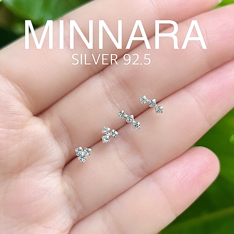 ต่างหูเงินแท้ (SILVER 92.5) S925 เงินแท้ ไม่แพ้ ไม่คัน .