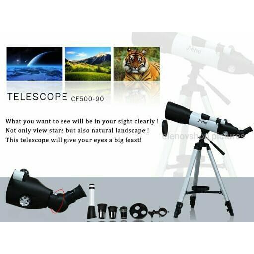กล้องดูดาว กล้อง โทรทรรศน์ Telescope JIEHE F500X90 mm