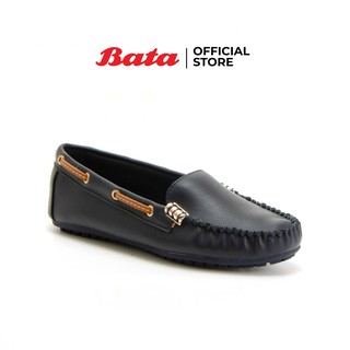 *Best Seller* Bata LADIESCASUAL รองเท้าลำลองแฟชั่นหญิง MOCCASINE แบบสวม สีกรมท่า รหัส 5519596