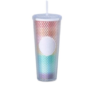 Starbucks Rainbow Bling Cold Cup (24 oz) สตาร์บัคส์หนามสีรุ้ง 24 ออนซ์ ของแท้ 100%