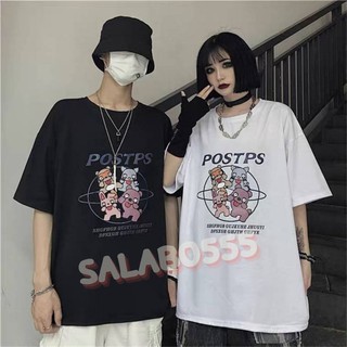 SALABO(พร้อมส่ง) 💥เสื้อยืด oversize ลายการ์ตูน  สไตล์เกาหลี 🤩🤩  #BB01