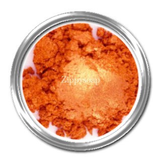 Mica สีแดงอ่อนอมส้ม Orange Red 30g Lip grade  000251 สินค้าเป็นวัตถุดิบเครื่องสำอางค์