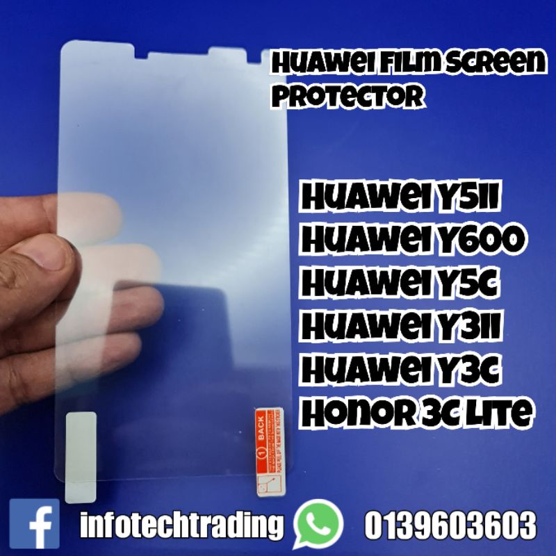 Huawei Y5ii Y5c Y3ii Y3c Y600 Honor 3c Lite ประเภทฟิล์มปกป้องหน้าจอ - Not Easy Break ป้องกันรอยขีดข่