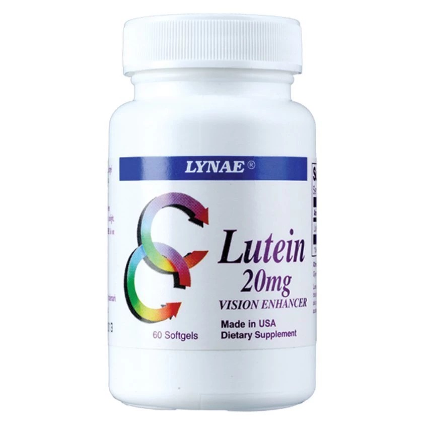 LYNAE Lutein 20 mg Vitamin 60 capsules นำเข้าจากอเมริกา ไลเน่ ลูทีน ปัญหาผิวไหม้จากแสงแดด ช่วยเพิ่มการมองเห็น ต้อกระจก
