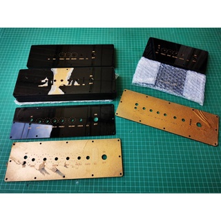 G5 (  QC ไม่ผ่าน ) เพลทเปล่า  ดำเงา  บอร์ดฟ้า GemAudio 5 วอลุ่ม ขนาดเจาะตู้ 5x22 ซม. ขนาดเพลท 8.5x26 ซม.